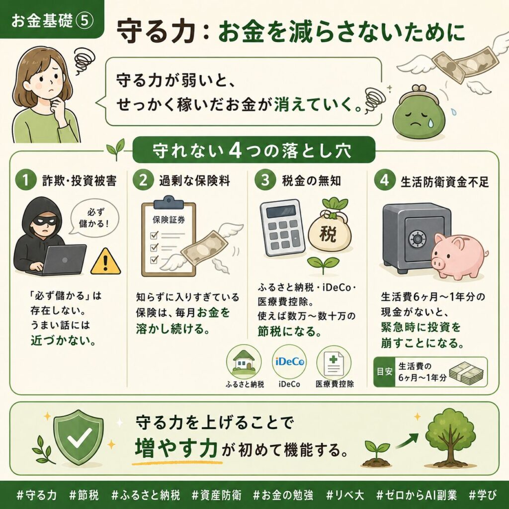 消費・浪費・投資の3分類解説図